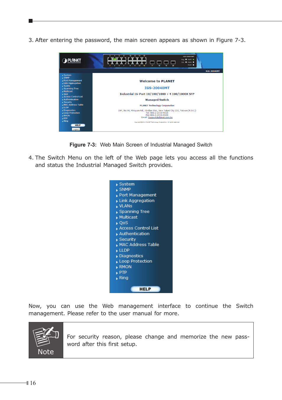 PLANET IGS-10020HPT User Manual | Page 16 / 20