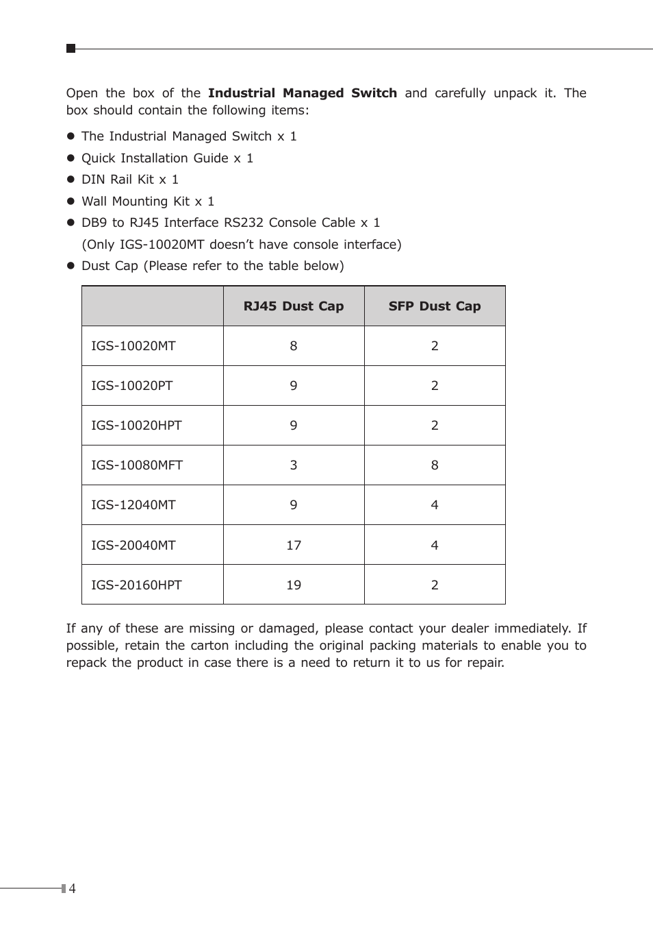 PLANET IGS-10020HPT User Manual | Page 4 / 20