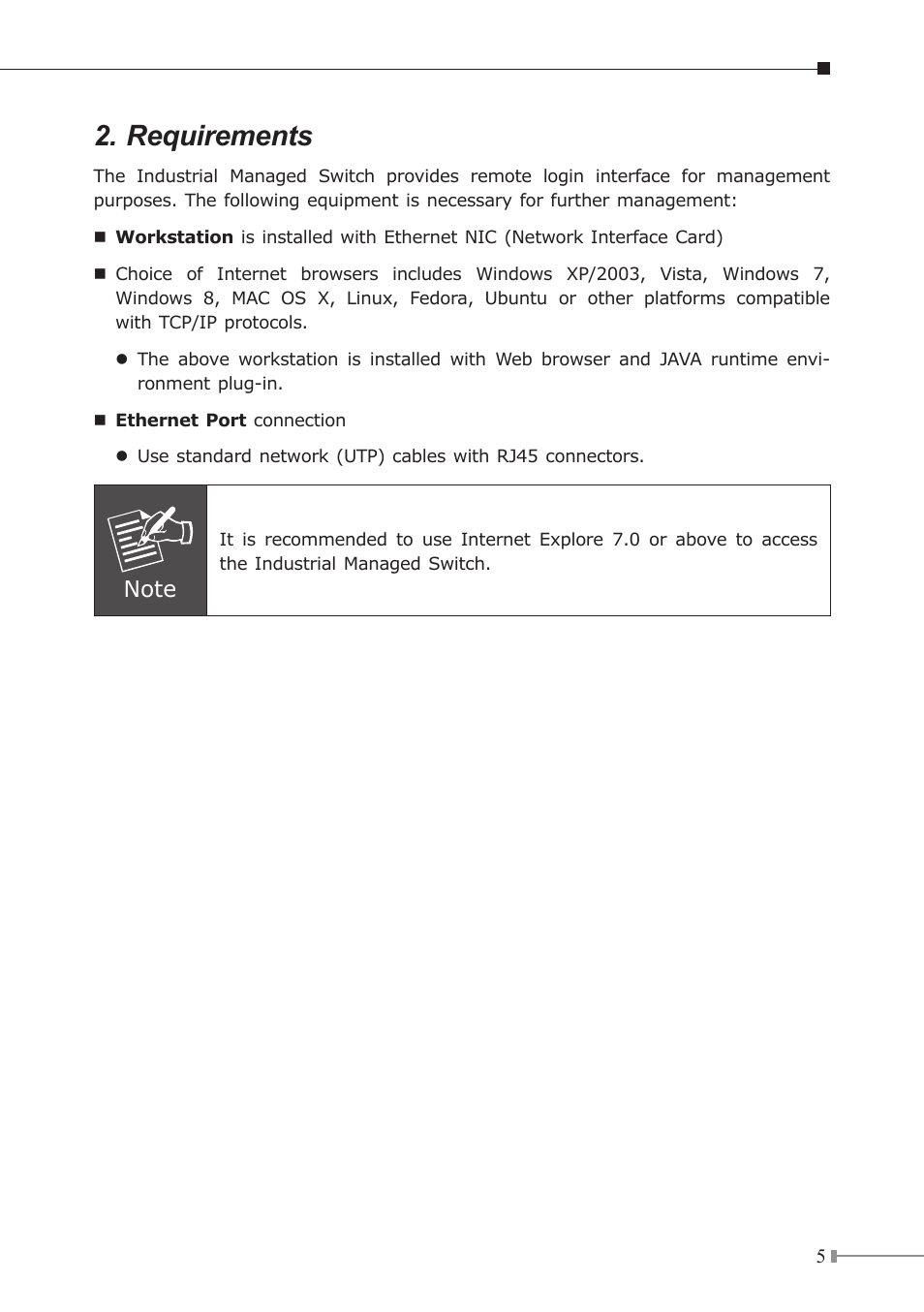 Requirements | PLANET IGS-10020HPT User Manual | Page 5 / 20