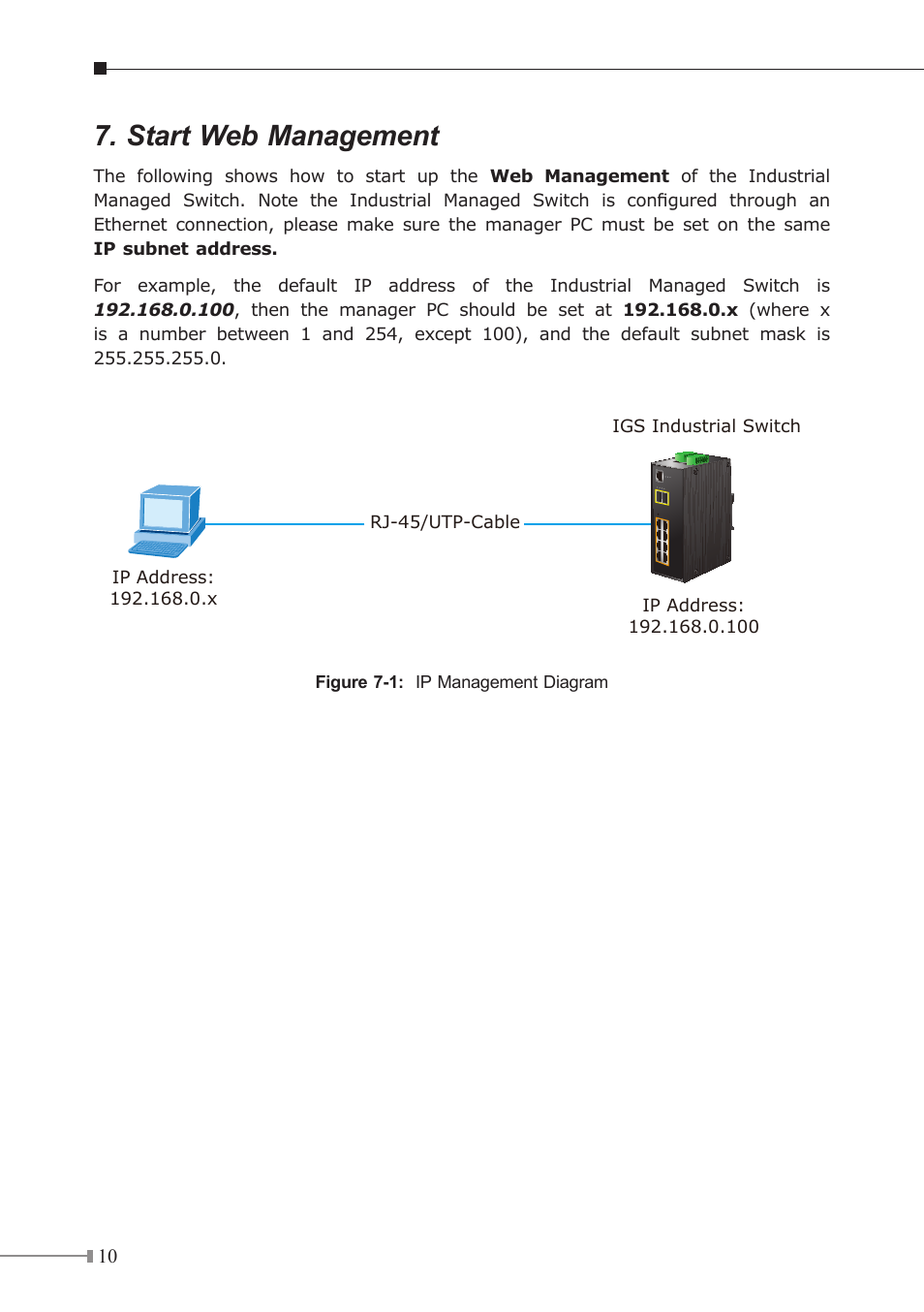 Start web management | PLANET IGS-10020HPT User Manual | Page 10 / 16