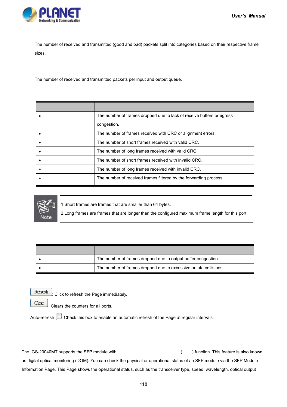 4 sfp module information | PLANET IGS-10020HPT User Manual | Page 118 / 417