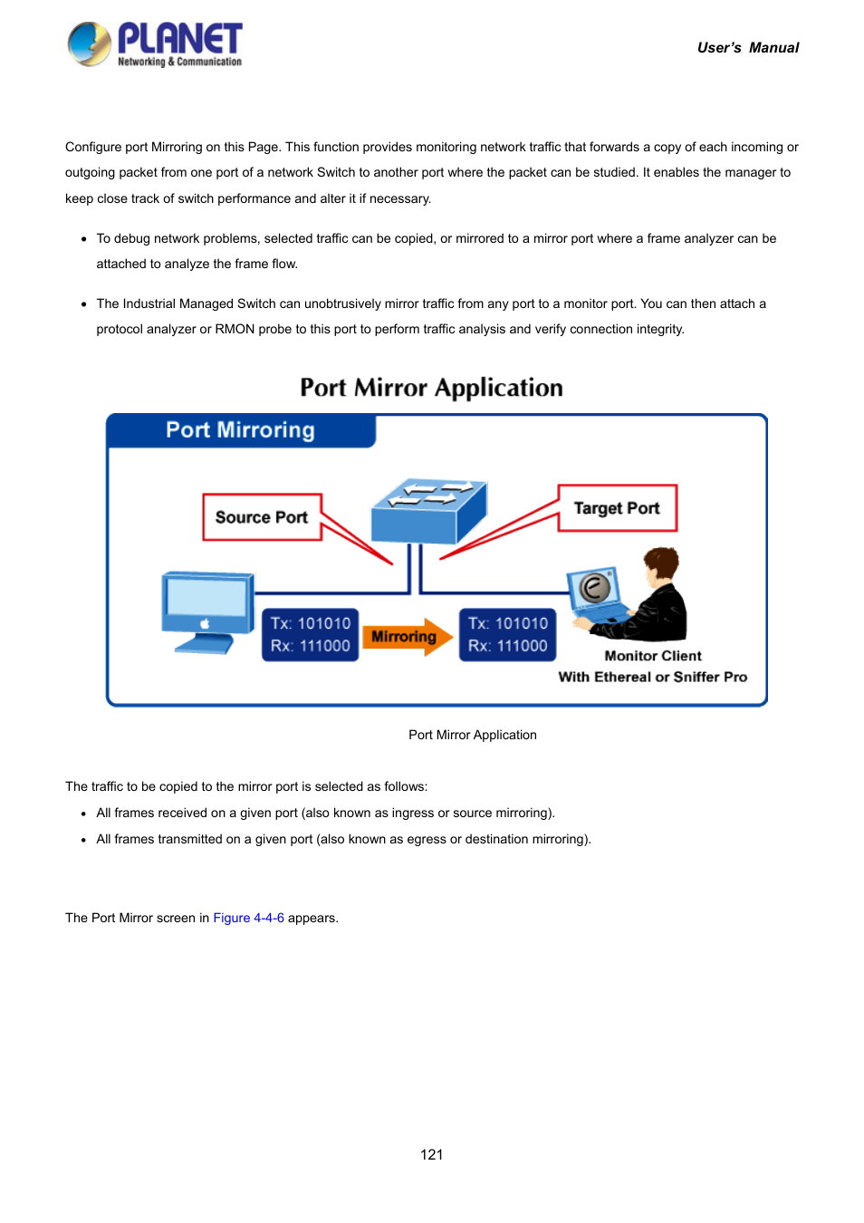 5 port mirror | PLANET IGS-10020HPT User Manual | Page 121 / 417