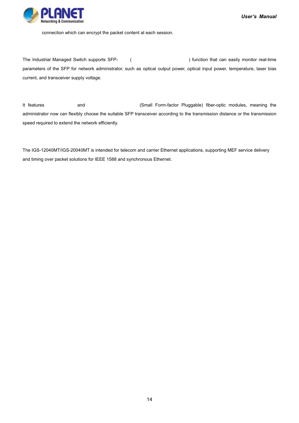 PLANET IGS-10020HPT User Manual | Page 14 / 417