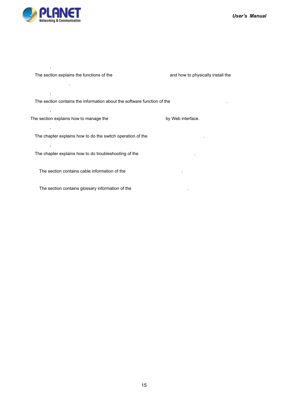 3 how to use this manual | PLANET IGS-10020HPT User Manual | Page 15 / 417