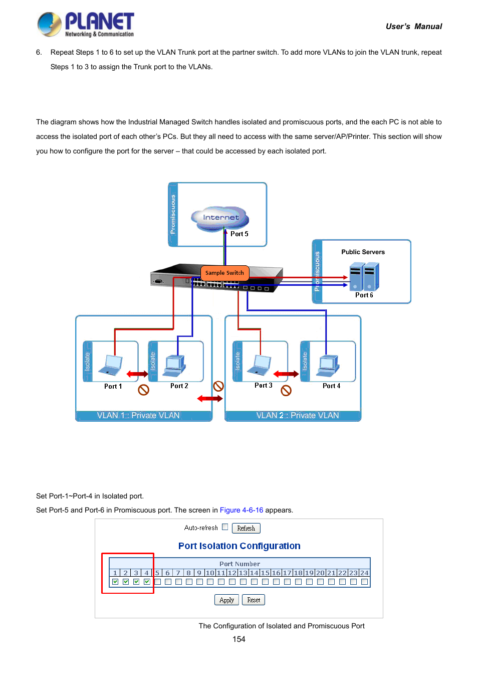 3 port isolate | PLANET IGS-10020HPT User Manual | Page 154 / 417