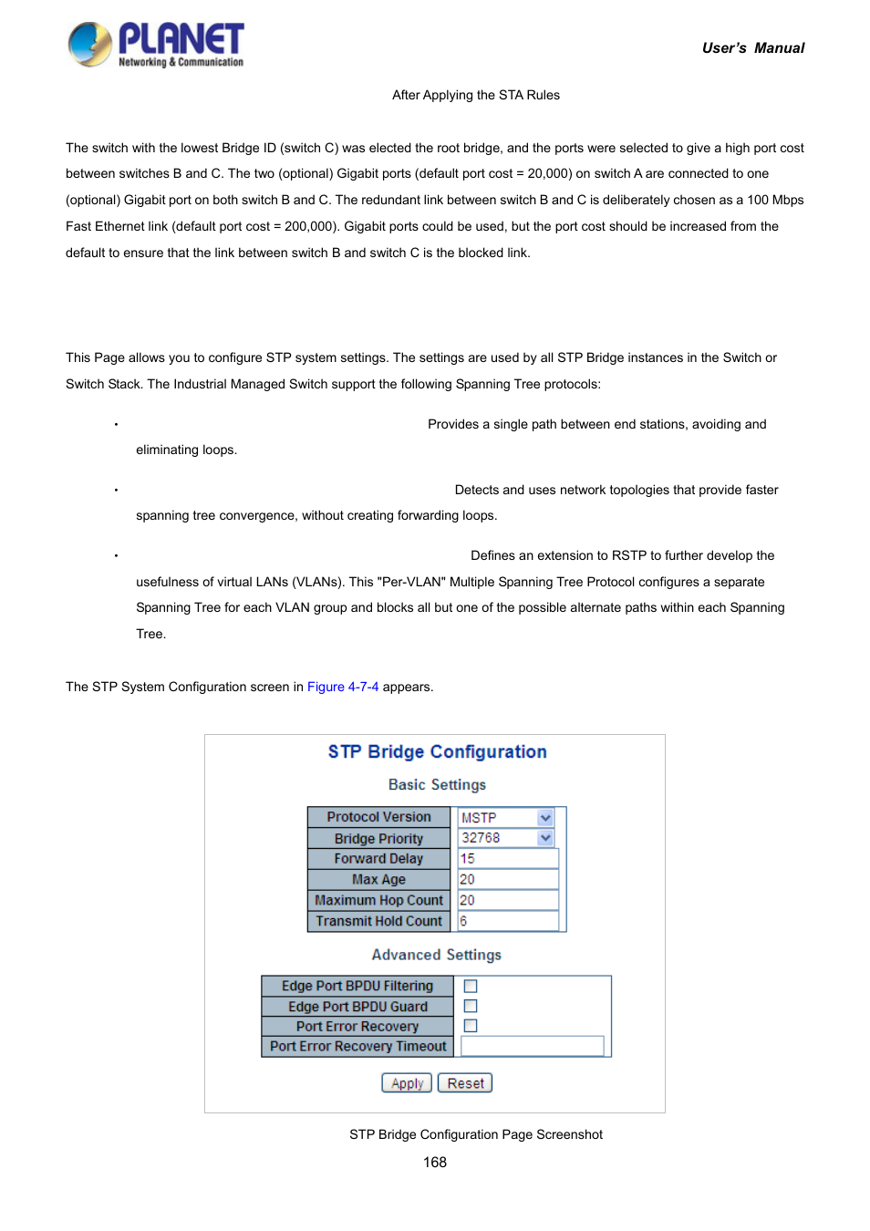 2 stp system configuration | PLANET IGS-10020HPT User Manual | Page 168 / 417