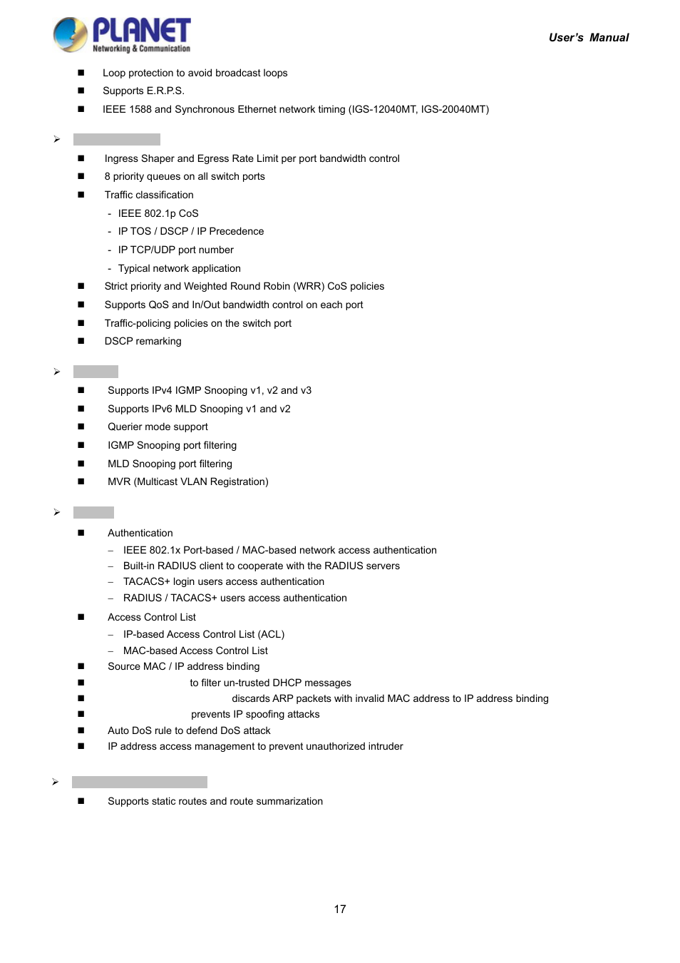 PLANET IGS-10020HPT User Manual | Page 17 / 417