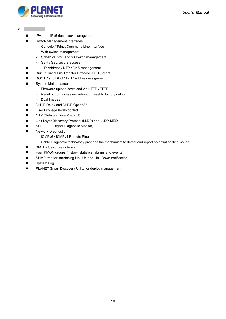 PLANET IGS-10020HPT User Manual | Page 18 / 417