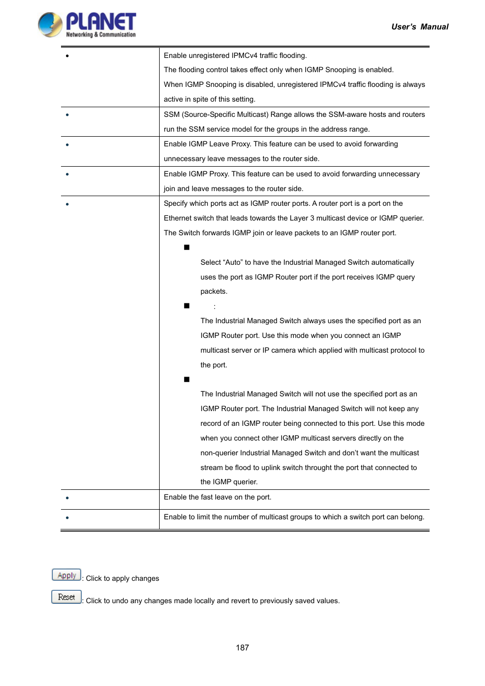 PLANET IGS-10020HPT User Manual | Page 187 / 417