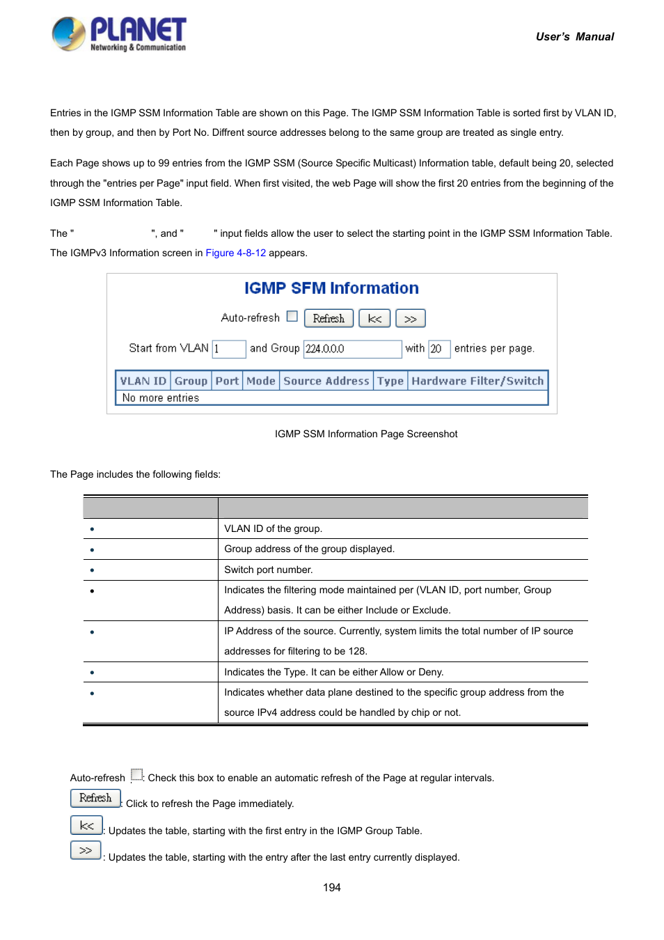 9 igmpv3 information | PLANET IGS-10020HPT User Manual | Page 194 / 417