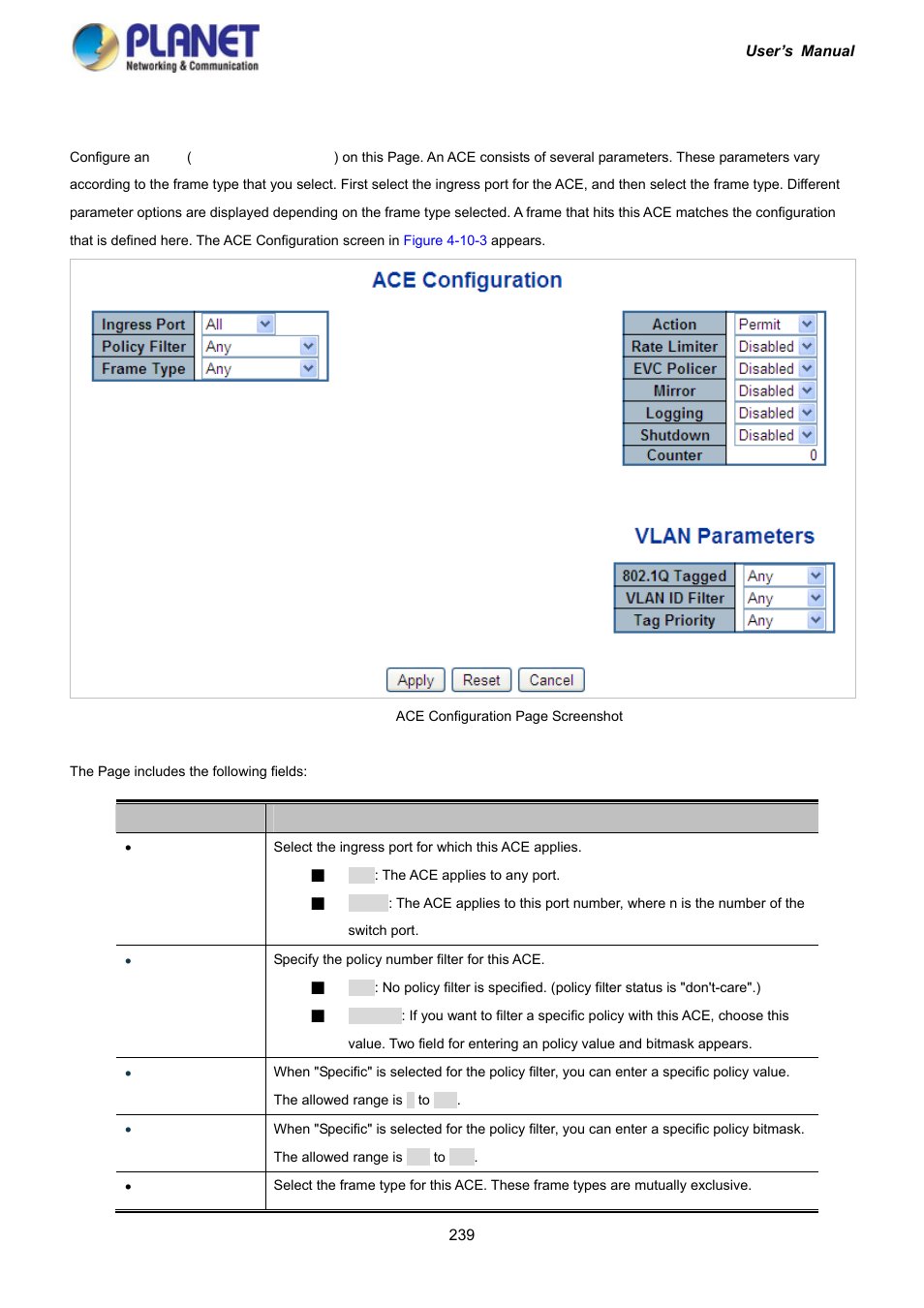 3 ace configuration | PLANET IGS-10020HPT User Manual | Page 239 / 417