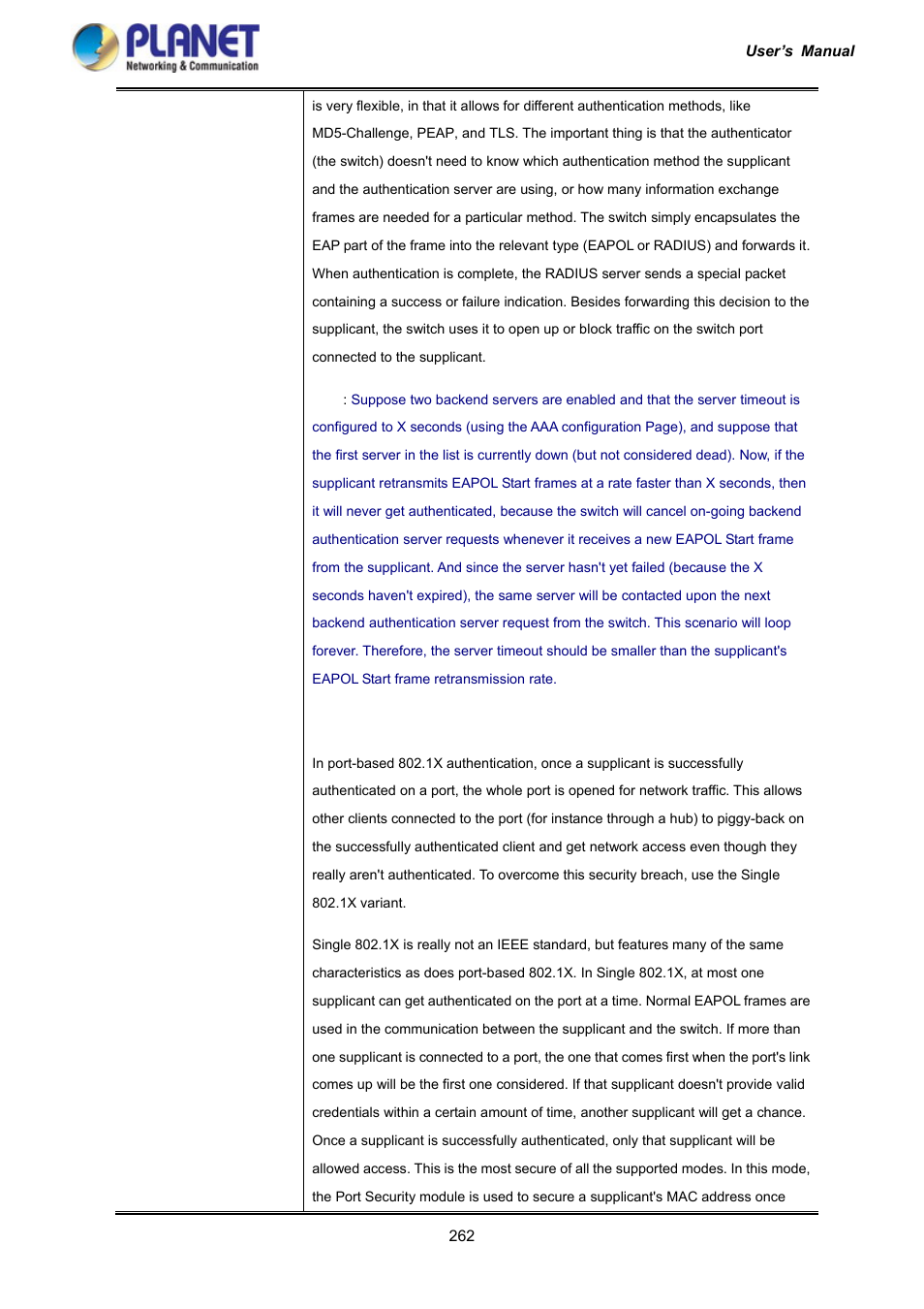 PLANET IGS-10020HPT User Manual | Page 262 / 417