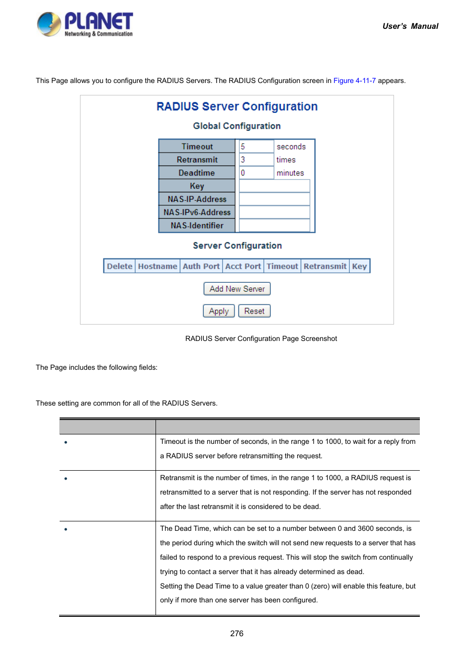 6 radius | PLANET IGS-10020HPT User Manual | Page 276 / 417