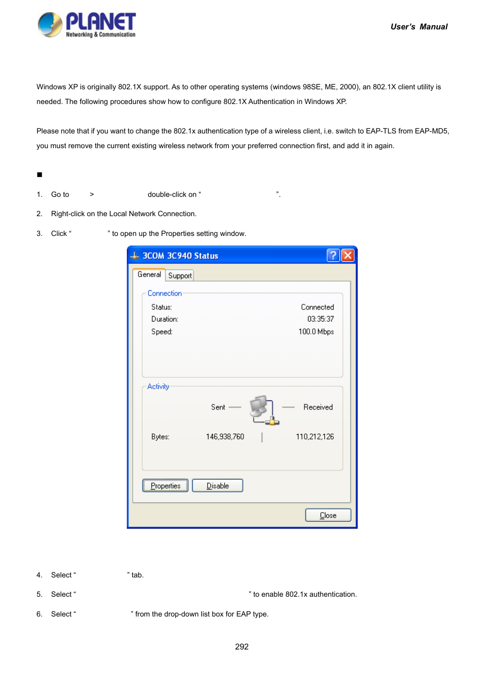 11 802.1x client configuration | PLANET IGS-10020HPT User Manual | Page 292 / 417