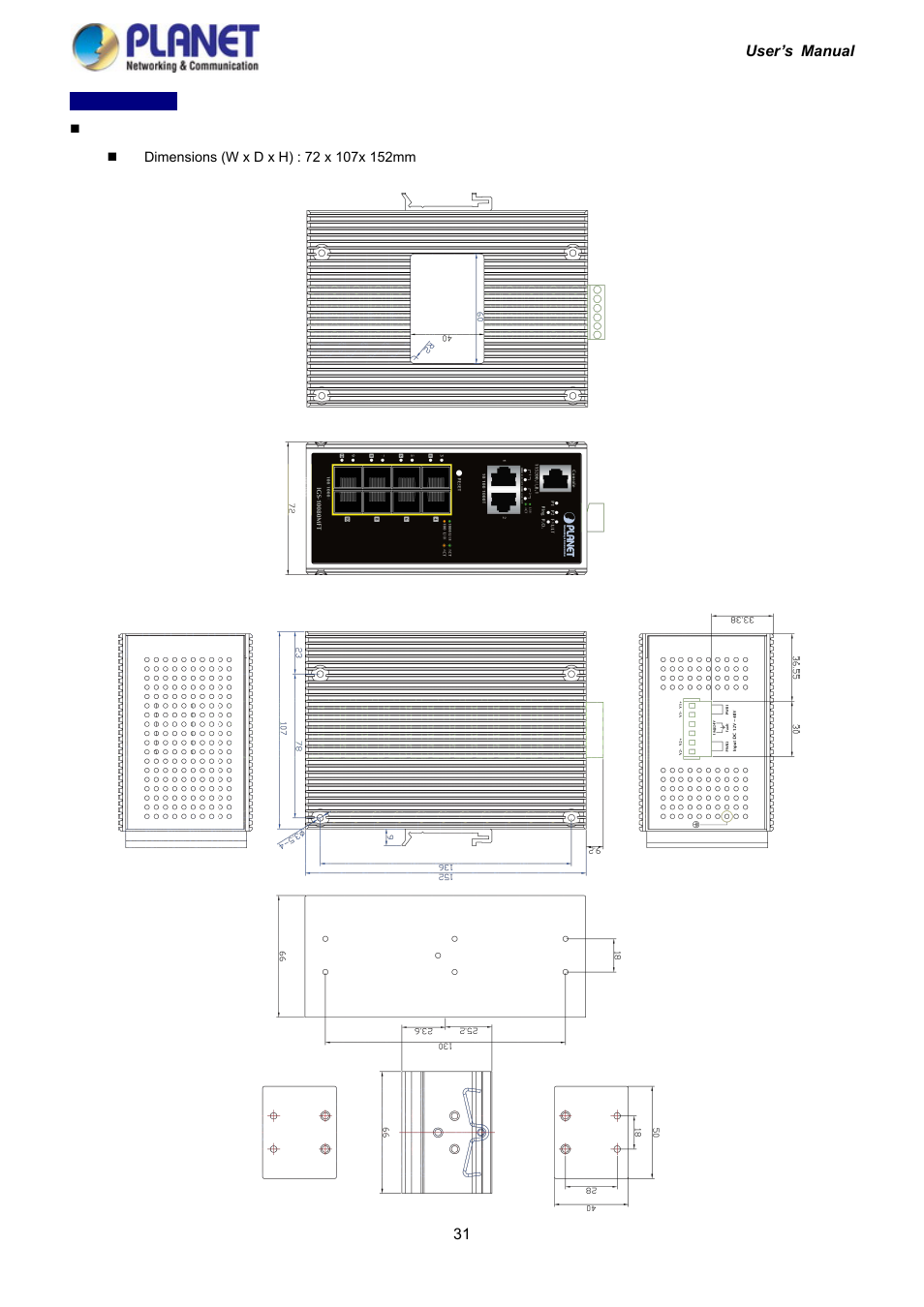 PLANET IGS-10020HPT User Manual | Page 31 / 417