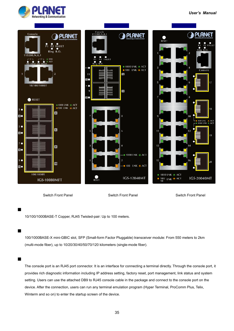 PLANET IGS-10020HPT User Manual | Page 35 / 417