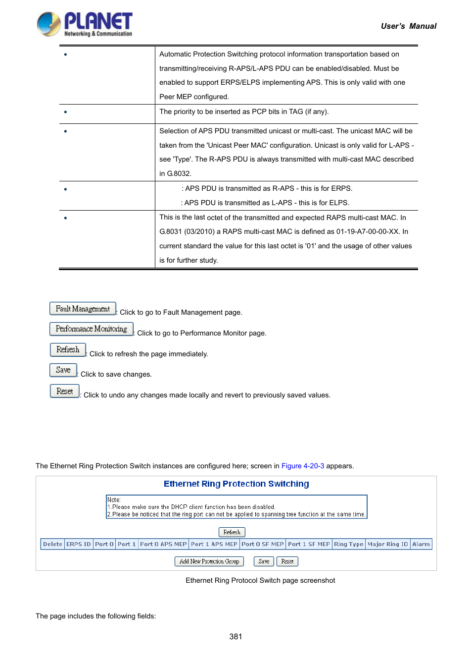 3 ethernet ring protocol switch | PLANET IGS-10020HPT User Manual | Page 381 / 417