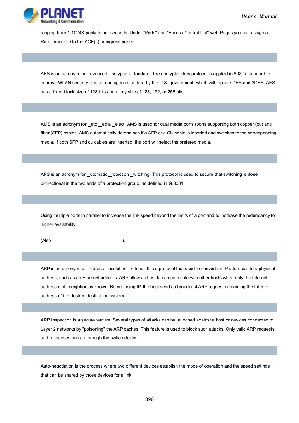 PLANET IGS-10020HPT User Manual | Page 396 / 417