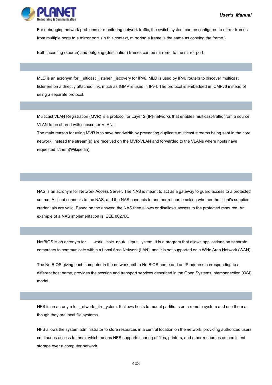 PLANET IGS-10020HPT User Manual | Page 403 / 417