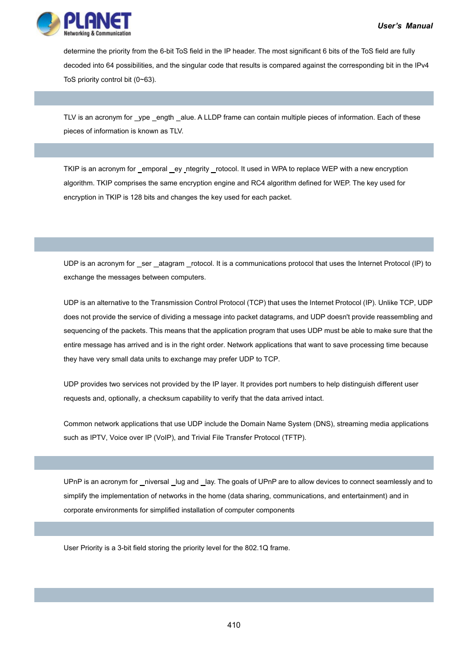 PLANET IGS-10020HPT User Manual | Page 410 / 417