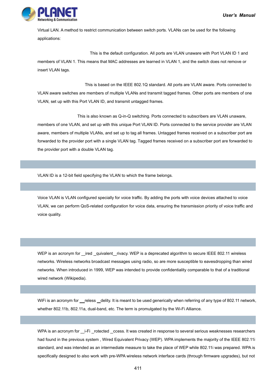 PLANET IGS-10020HPT User Manual | Page 411 / 417