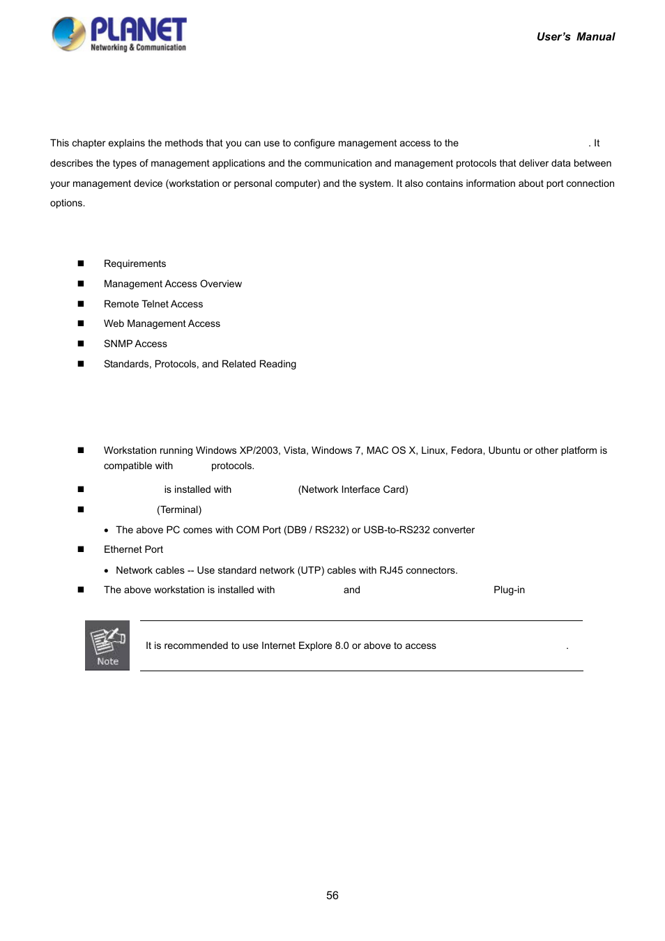 Switch management, 1 requirements | PLANET IGS-10020HPT User Manual | Page 56 / 417