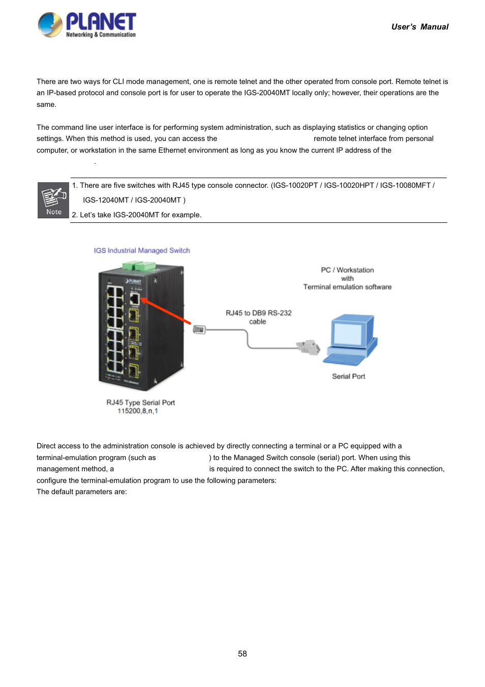 3 cli mode management | PLANET IGS-10020HPT User Manual | Page 58 / 417