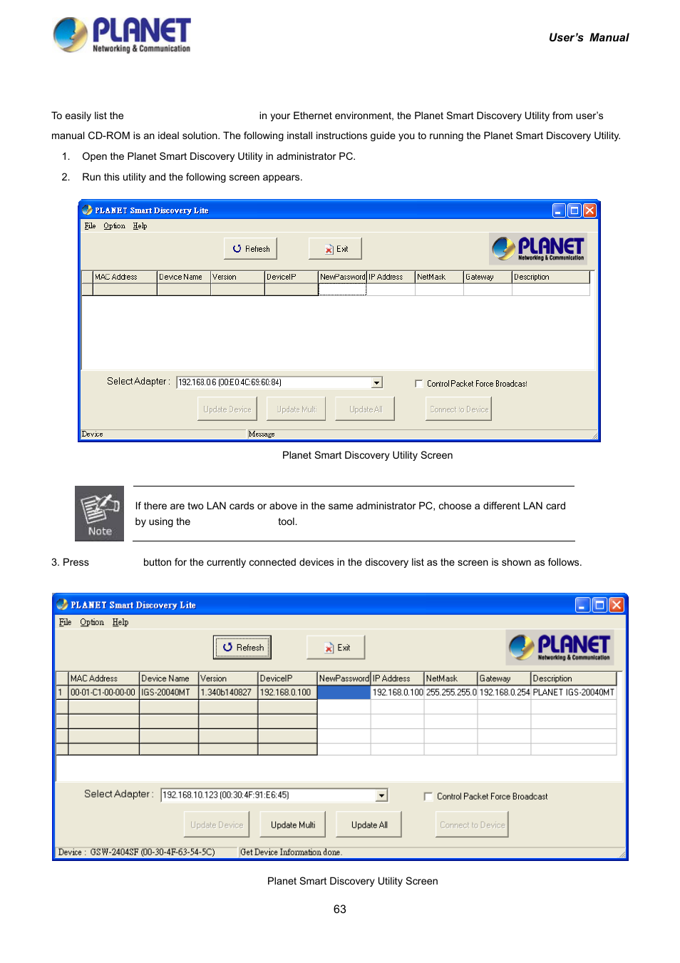 6 planet smart discovery utility | PLANET IGS-10020HPT User Manual | Page 63 / 417