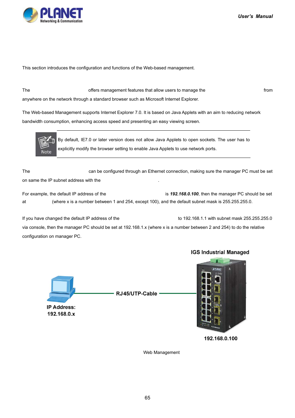 Web configuration | PLANET IGS-10020HPT User Manual | Page 65 / 417