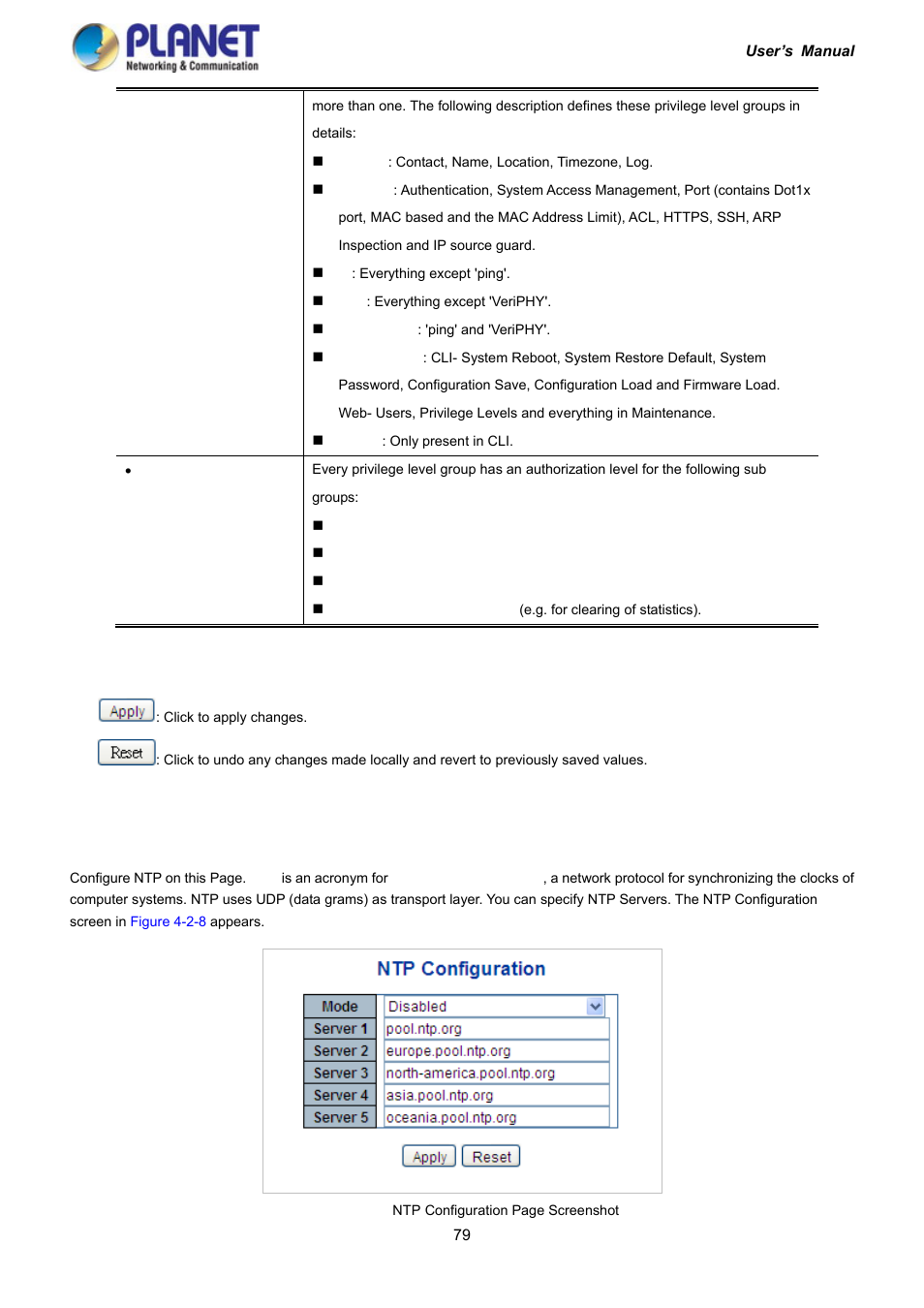 6 ntp configuration | PLANET IGS-10020HPT User Manual | Page 79 / 417