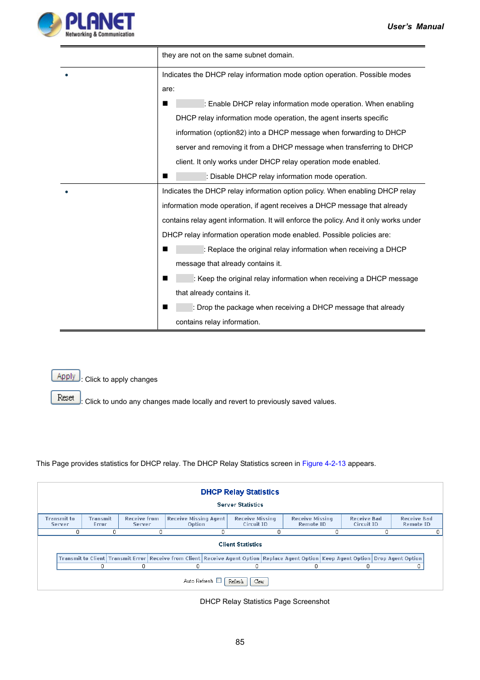 10 dhcp relay statistics | PLANET IGS-10020HPT User Manual | Page 85 / 417