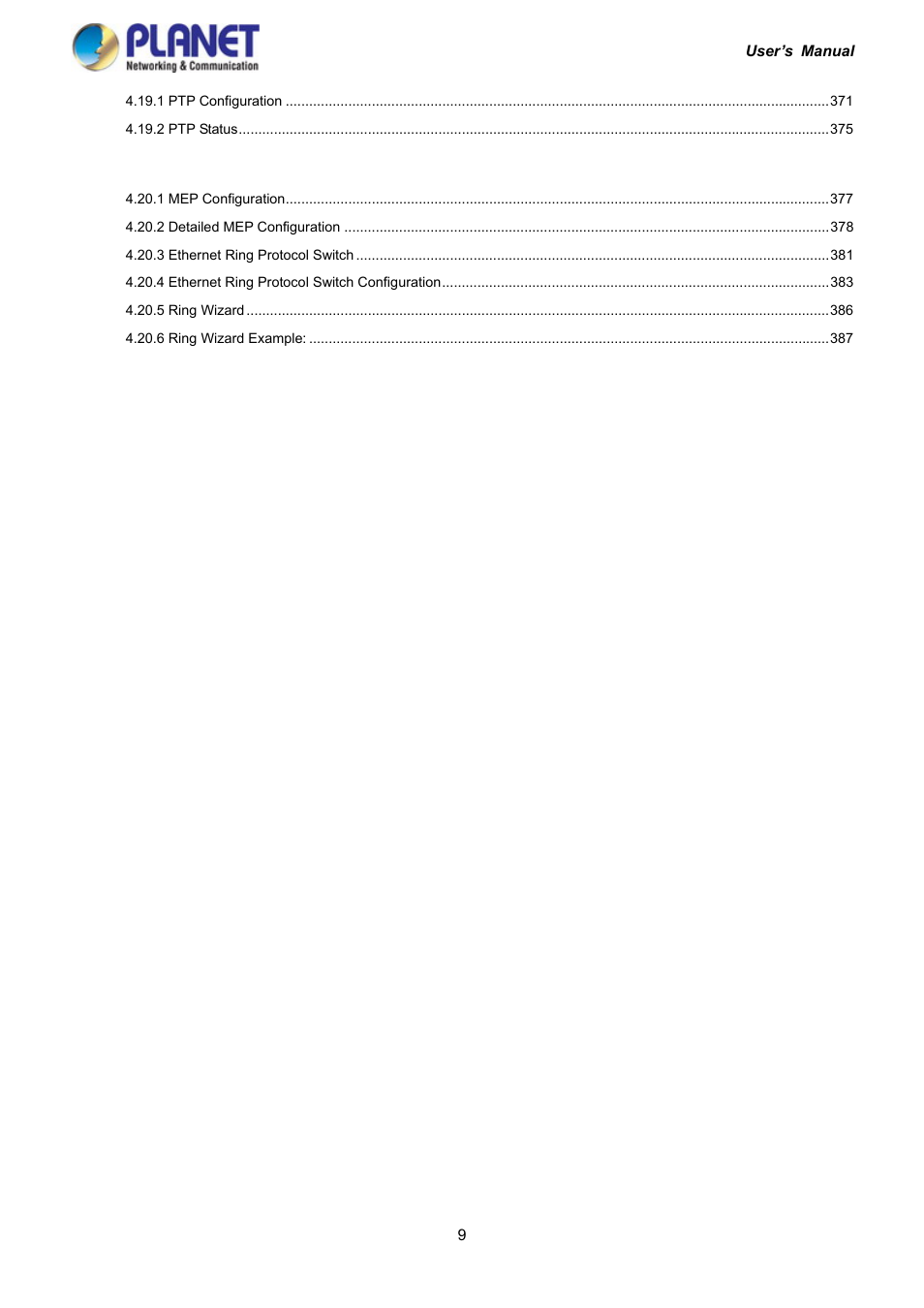 PLANET IGS-10020HPT User Manual | Page 9 / 417