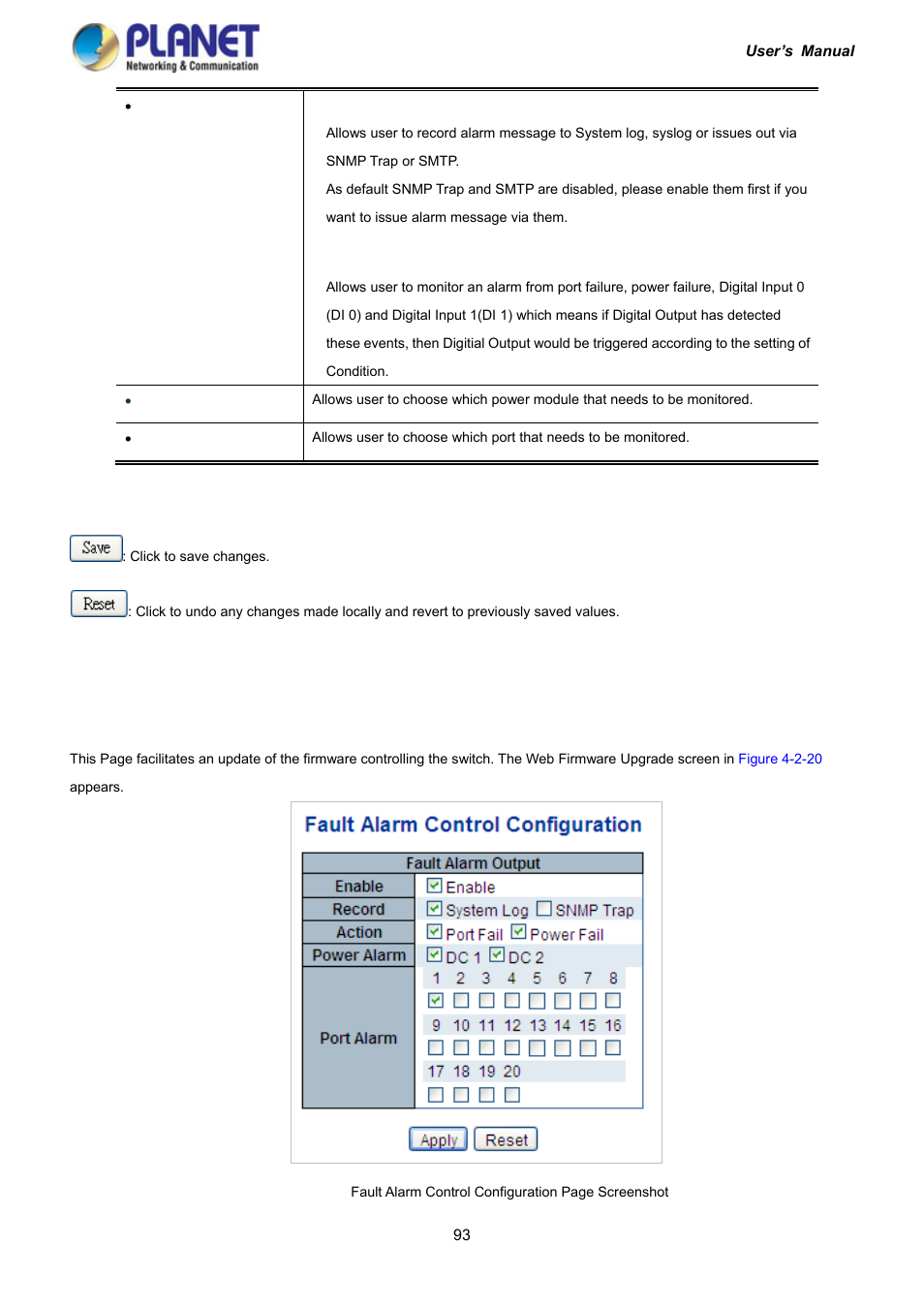 17 fault alarm | PLANET IGS-10020HPT User Manual | Page 93 / 417