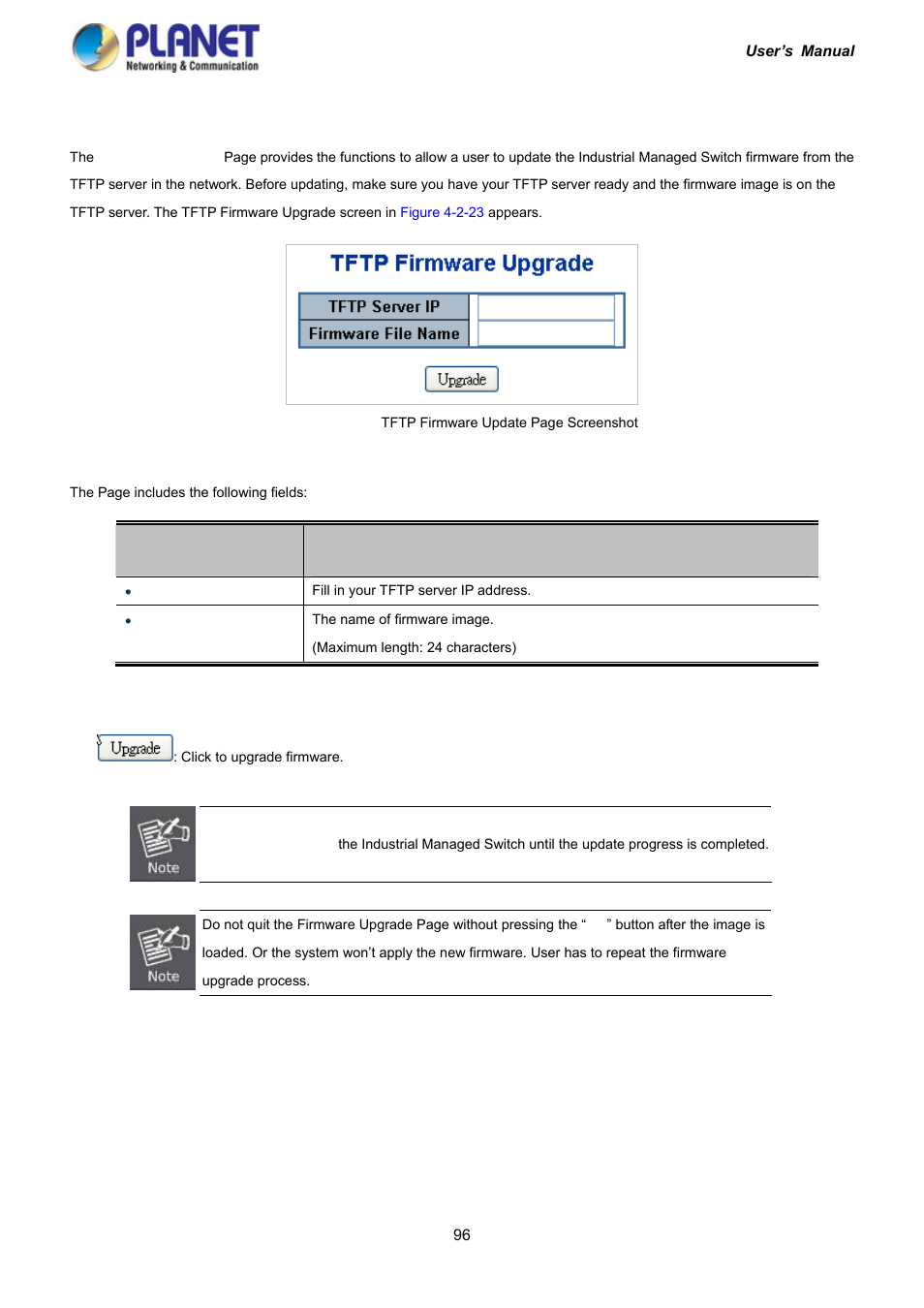 19 tftp firmware upgrade | PLANET IGS-10020HPT User Manual | Page 96 / 417