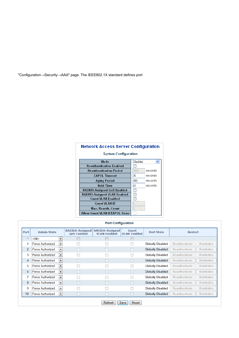 3 network access server configuration | PLANET IGS-10020HPT User Manual | Page 247 / 658