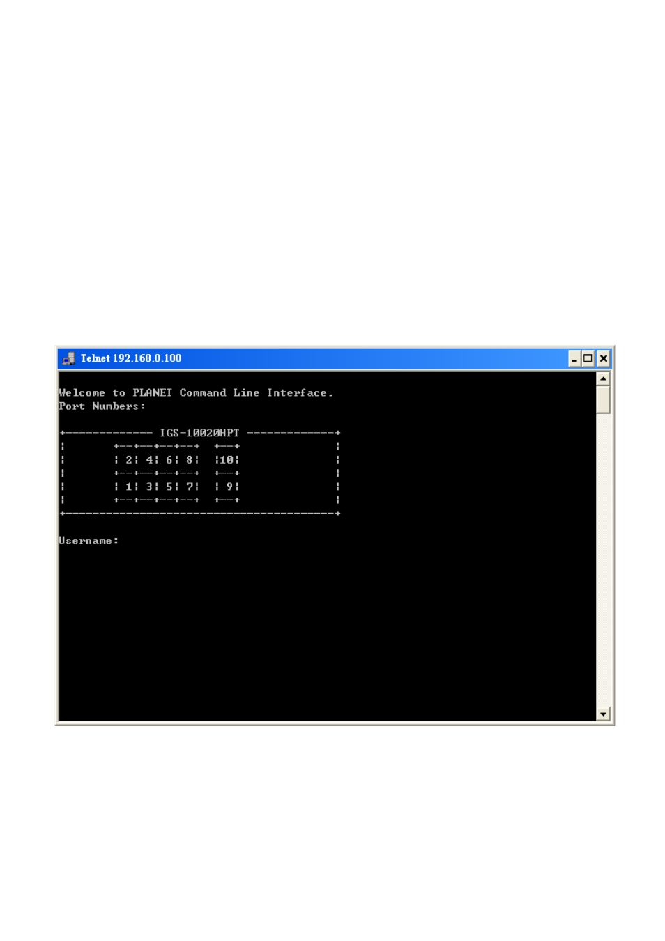 Command line interface, 1 accessing the cli, 2 telnet login | PLANET IGS-10020HPT User Manual | Page 373 / 658