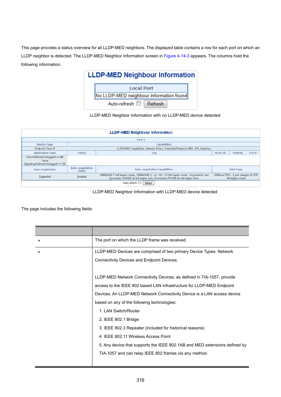 4 lldp-med neighbor | PLANET IGS-10020HPT User Manual | Page 316 / 615