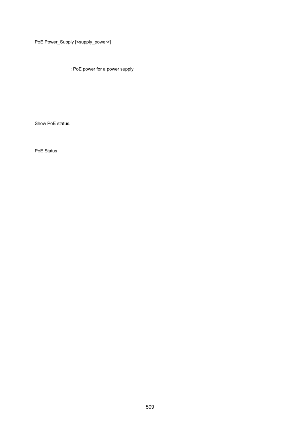 Poe status | PLANET IGS-10020HPT User Manual | Page 509 / 615