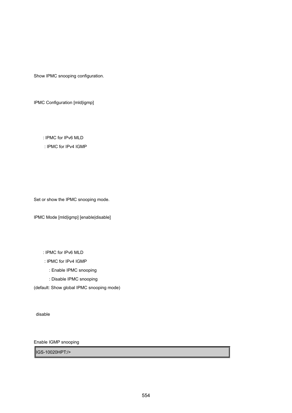 23 ipmc command, Ipmc configuration, Ipmc mode | PLANET IGS-10020HPT User Manual | Page 554 / 615