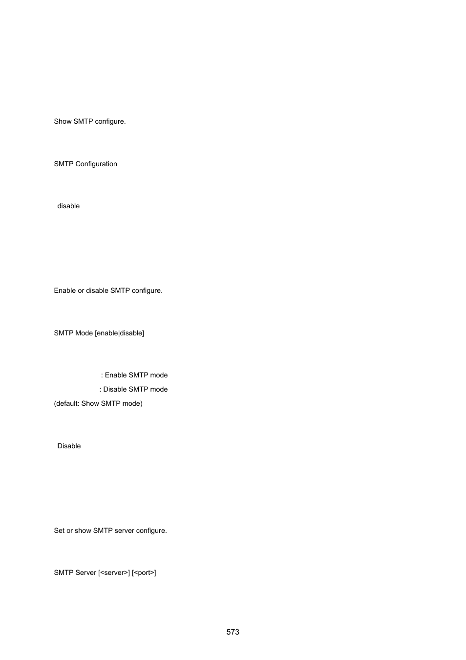 25 smtp command, Smtp configuration, Smtp mode | Smtp server | PLANET IGS-10020HPT User Manual | Page 573 / 615