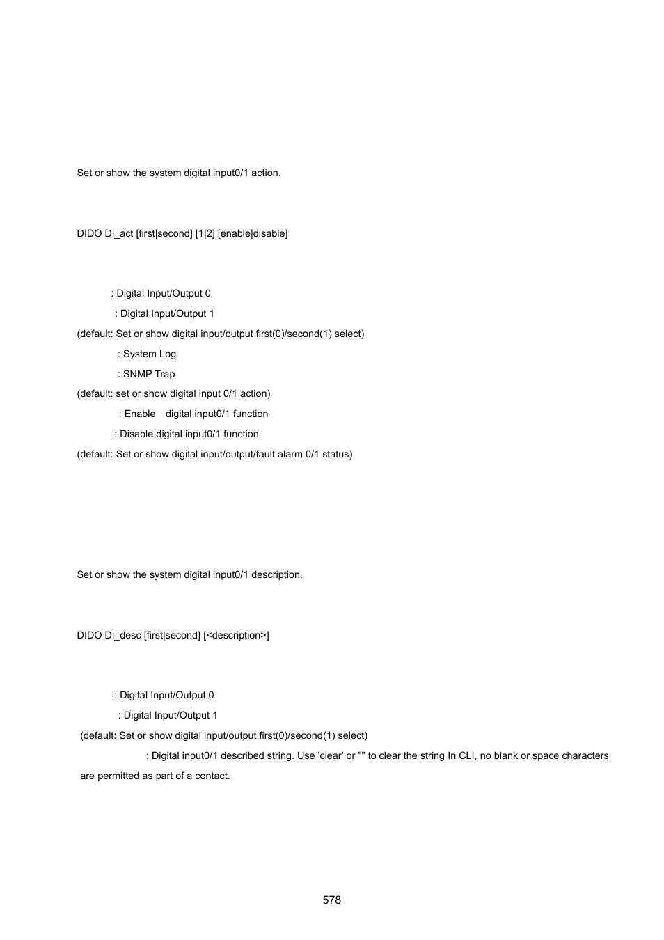 26 dido command, Dido di act, Dido di desciption | PLANET IGS-10020HPT User Manual | Page 578 / 615