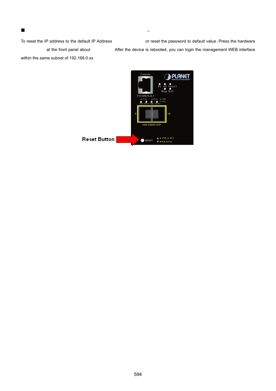 PLANET IGS-10020HPT User Manual | Page 594 / 615
