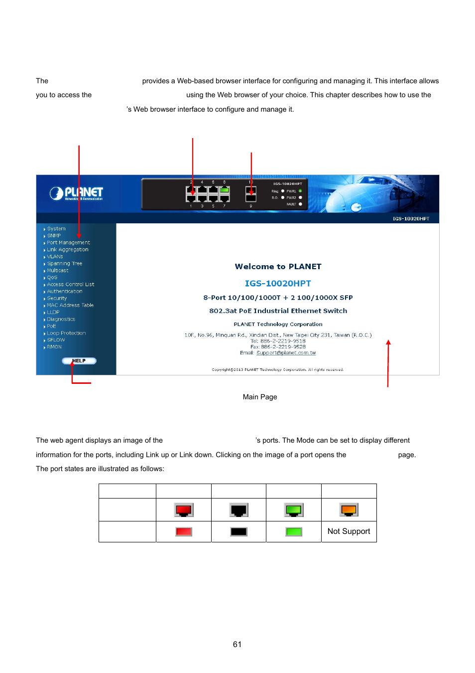 1 main web page | PLANET IGS-10020HPT User Manual | Page 61 / 615