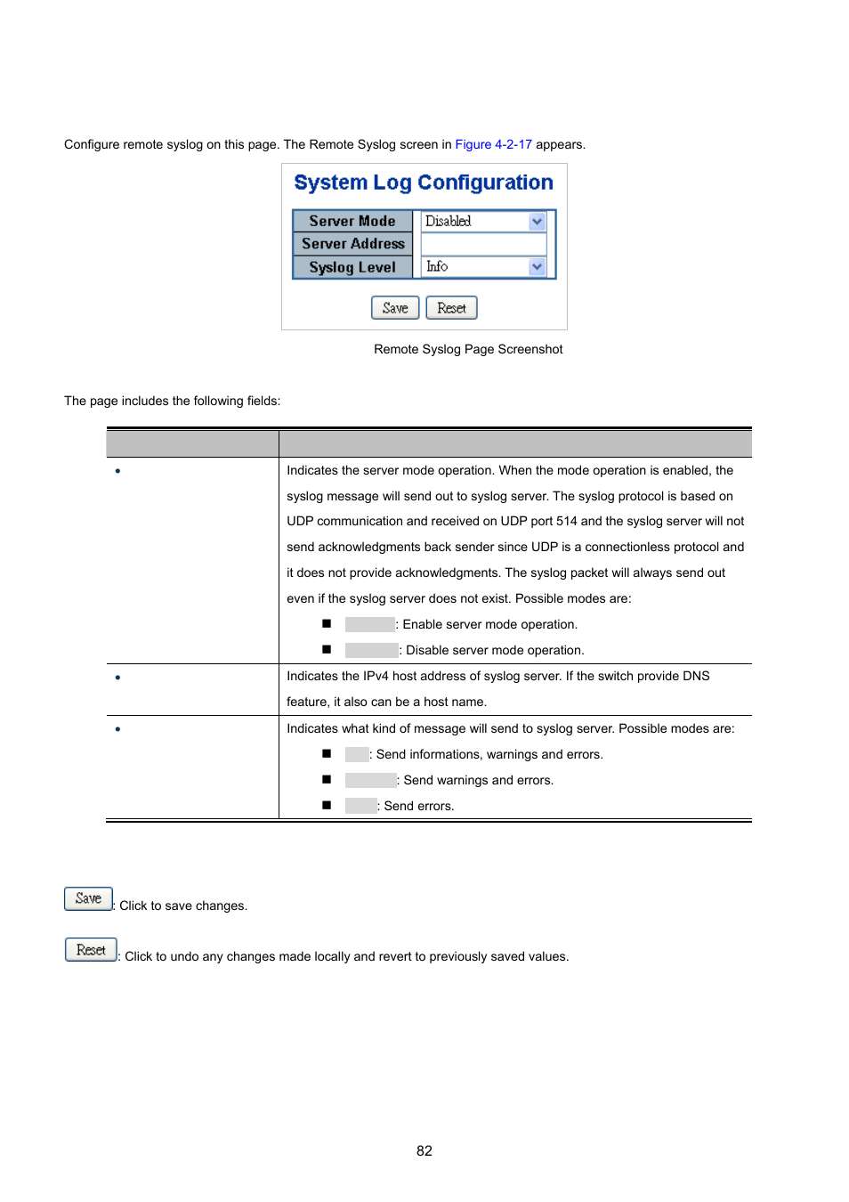 14 remote syslog | PLANET IGS-10020HPT User Manual | Page 82 / 615