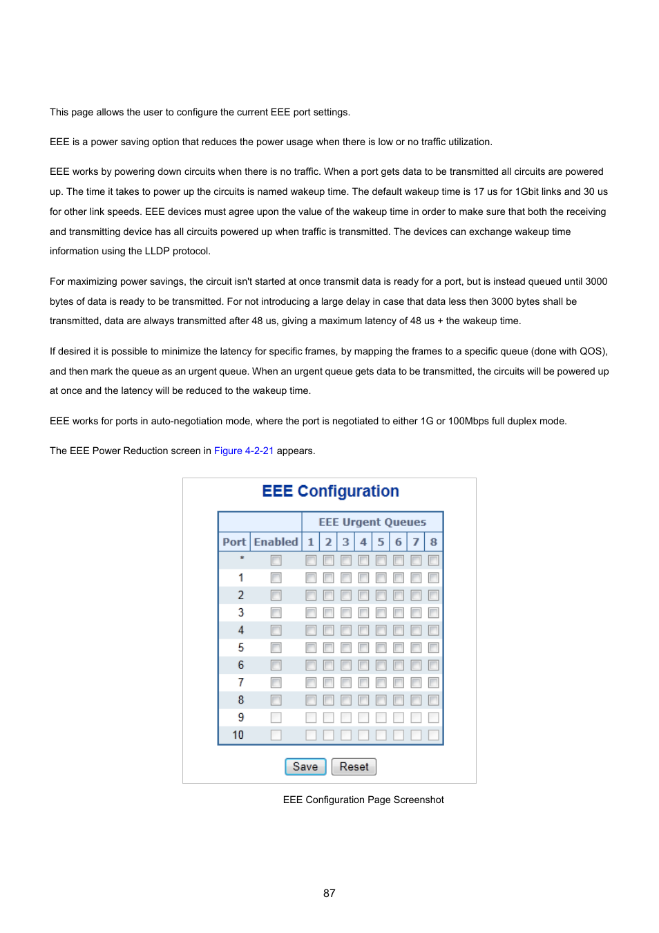 18 eee power reduction | PLANET IGS-10020HPT User Manual | Page 87 / 615