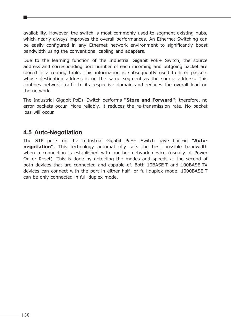 5 auto-negotiation | PLANET IGS-504HPT User Manual | Page 30 / 36