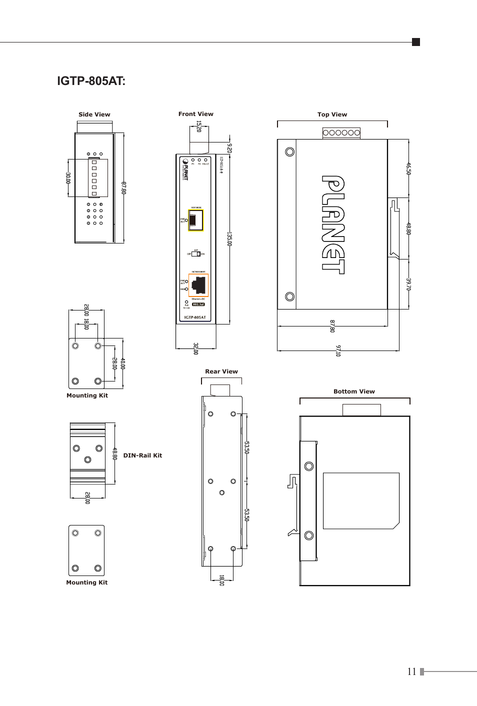 Igtp-805at | PLANET IGTP-80xT Series User Manual | Page 11 / 32