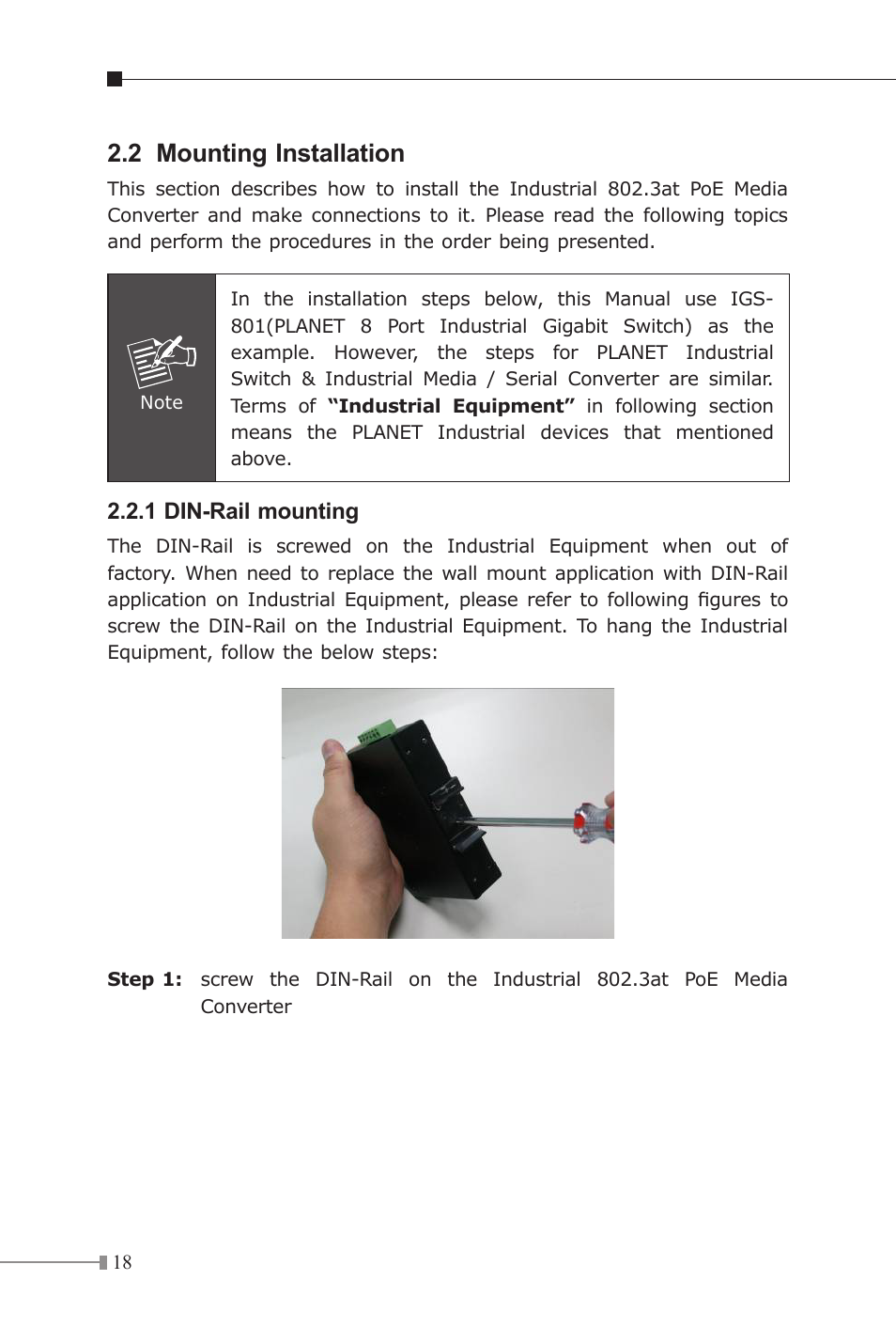 2 mounting installation | PLANET IGTP-80xT Series User Manual | Page 18 / 32