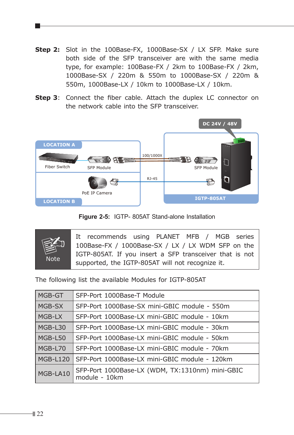 PLANET IGTP-80xT Series User Manual | Page 22 / 32