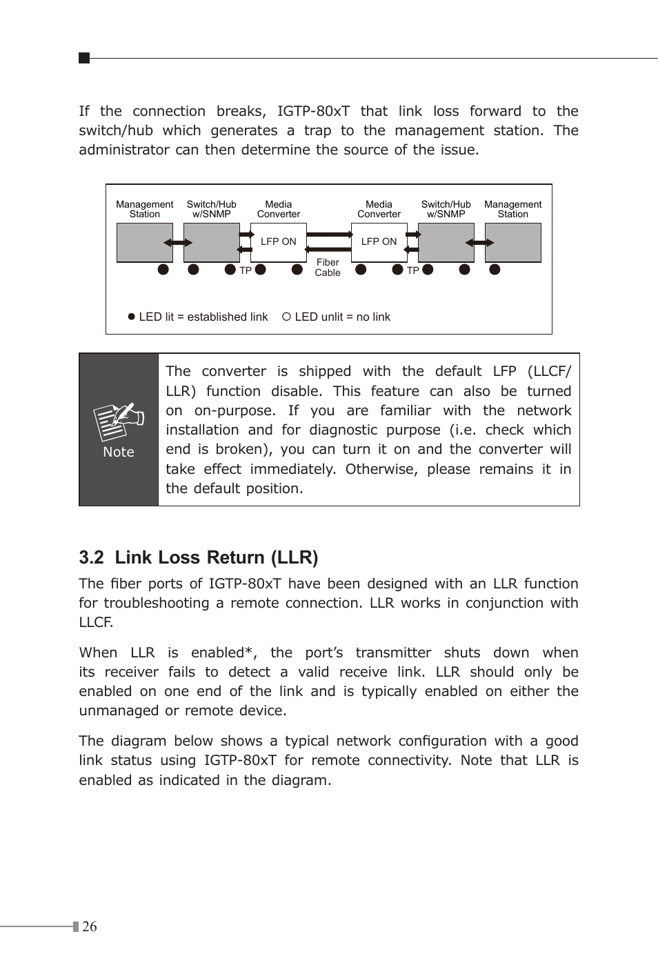 2 link loss return (llr) | PLANET IGTP-80xT Series User Manual | Page 26 / 32